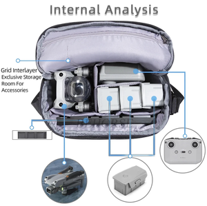 Borsa a tracolla a caldo zaino custodia portatile per DJI Mini <span class=keywords><strong>2</strong></span>/AIR 2S/Mini <span class=keywords><strong>3</strong></span>/Mini <span class=keywords><strong>3</strong></span> Pro/Flip Drone accessori - Product Image 2