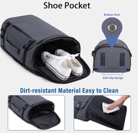 Sac à dos de voyage 40L approuvé par la TSA avec port de charge USB, compatible avec ordinateur portable 17,3 pouces, design antivol, compartiment à chaussures