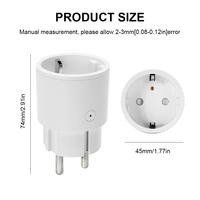 Prise intelligente WiFi EU 10A, prise WiFi à commande à distance, application Tuya Smart Life par Alexa Google Assistant pour la maison intelligente