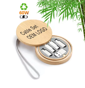 Biểu Tượng Tùy Chỉnh 6-In-1 60W <span class=keywords><strong>USB</strong></span> C Loại C Cáp Kit Nhanh Phí <span class=keywords><strong>Mini</strong></span> Điện Thoại Sạc Dữ Liệu Tre PVC Cáp Bộ Lưu Trữ Hộp 60W Cáp <span class=keywords><strong>USB</strong></span> - Product Image 1