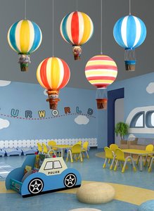 <span class=keywords><strong>Lampadario</strong></span> a Mongolfiera in Stile Nordico, Lampada per Ristorante, Bar, Camera dei Bambini, Centro Commerciale, Luce Pendente Colorata - Product Image 2