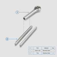 Stainless Steel Cotter Pin GB91 Split Pin U Shape Fastener for Machinery Automobile Locking Fixing