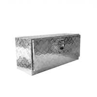 Boîte à outils en aluminium à plaque diamantée OEM pour Hilux Ranger D-MAX, coffre de rangement étanche et verrouillable pour camion
