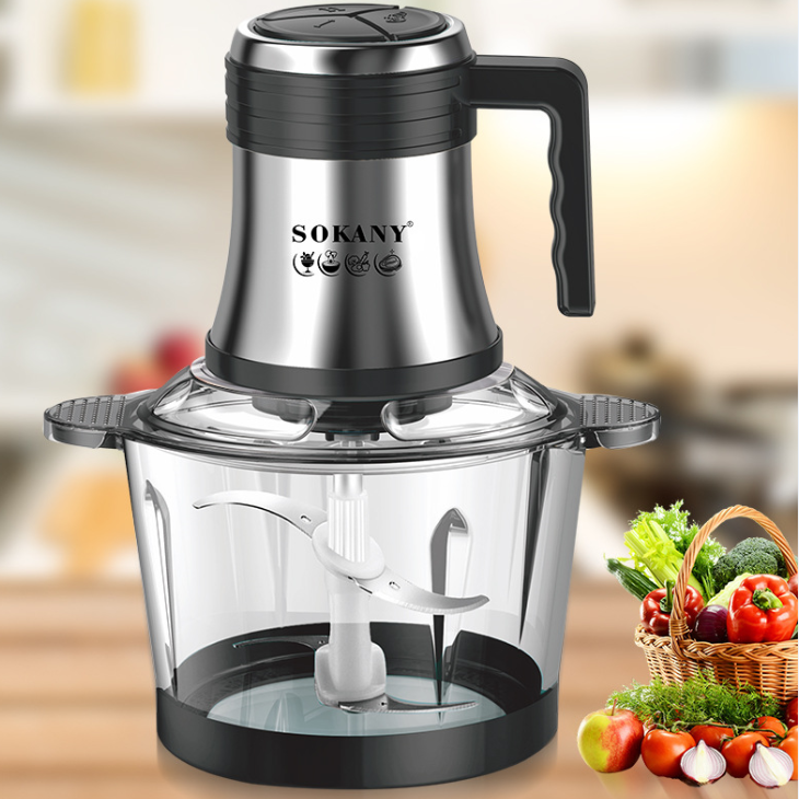 Мясорубки и Слайсеры SOKANY 3 л 110 В из нержавеющей стали для домашнего использования пищевой измельчитель для мяса овощей фруктов и орехов электрические детали