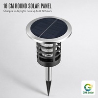 Lampe Solaire Anti-Moustiques de Jardin 16cm Étanche IP65 de Haute Qualité, Vente en Gros Directe Usine