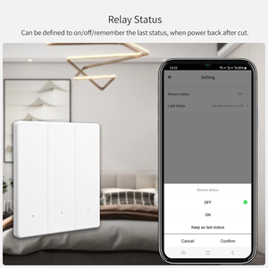 Interrupteur intelligent Lelrink Factory, design ultra fin avec un clic agréable, commande vocale via Alexa, <span class=keywords><strong>Google</strong></span> <span class=keywords><strong>Home</strong></span>, Tuya. - Product Image 4