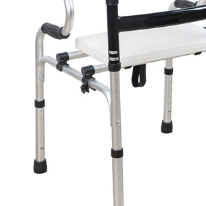 <b>Folding</b> Walking Aid With Seat Lightweight Aluminum Alloy <b>Walker</b> For Elderly And Rehabilitation Support - Product Image 4