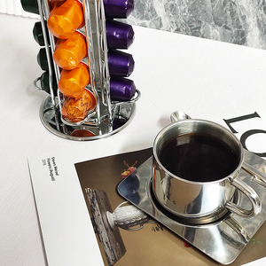 Vente en gros support de stockage rotatif pour <span class=keywords><strong>capsules</strong></span> <span class=keywords><strong>Nespresso</strong></span> 40 dosettes support de présentation pour <span class=keywords><strong>capsules</strong></span> de café support pour la maison bureau cuisine - Product Image 6
