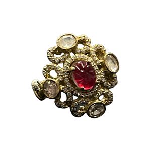 925 argent lunette réglage Moissanite bague belle qualité couleur or rouge placage rhodium réglable fêtes de mariage - Product Image 1