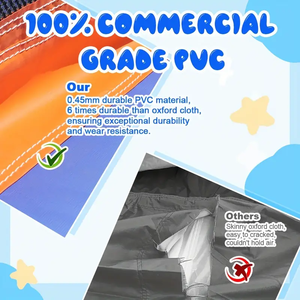 منزل ترتد تجاري ، ملعب ترتد قابل للنفخ PVC للكبار ، منزلق مزدوج ، تجمع الكرة - Product Image 3
