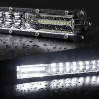 HYNBYZJ Barre LED de travail étanche 7 pouces 60W 4x4, double rangée, mince, 12V, pour remorque et tout-terrain, haute qualité, nouvelle