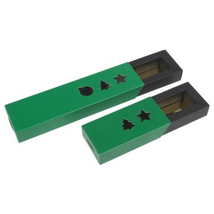 Christmas decorations in green and <b>black</b> luxury gold card chocolate paper packaging <b>gift</b> <b>boxes</b>, customizable according to needs - Product Image 3