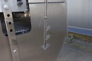 <span class=keywords><strong>Parrilla</strong></span> de barbacoa de cocina al aire libre con asador de gas, estilo carbón Santa Maria, acero inoxidable, altura ajustable - Product Image 6