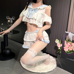 Lencería Sexy para mujer, disfraz de sirvienta, Sexy uniforme de Cosplay, juego de rol, colegiala, ropa de dormir de estilo estudiante japonés inocente y seductora - Product Image 6