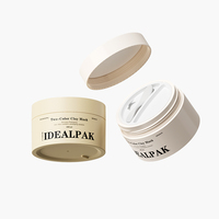Pot à masque en argile à double paroi personnalisé en PP, 100 ml, estampage à chaud, recyclable, pour crème pour le visage, crème pour les mains, baume nettoyant