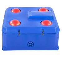 Abreuvoir automatique isolé Terrui 226L à 4 trous, 60 gallons, robuste, pour bétail, avec couvercles à flotteur