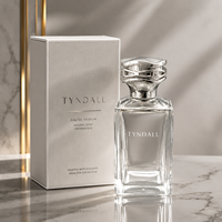 Flacon de parfum en verre personnalisé avec emballage en boîte 100 ml pour marque privée OEM avec bouchon en verre et logo