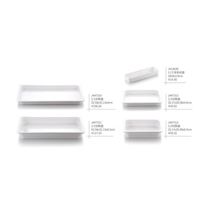 Grand bol de service en mélamine A8, imitation porcelaine blanche, pour cantine d'entreprise, épaissi - Product Image 1