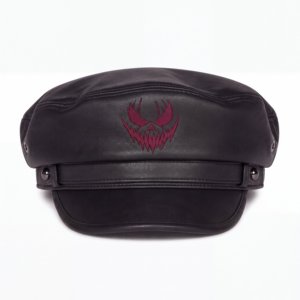 Wholesale Custom Logo Heat-Transfer Printed Flat Embroidered PU Faux Leather Adjustable Unisex Four Seasons <b>Beret</b> Hat Luxury - Product Image 6