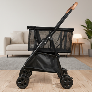 Cochecito plegable impermeable <span class=keywords><strong>para</strong></span> mascotas con 4 ruedas <span class=keywords><strong>para</strong></span> gatos y perros pequeños y medianos Cochecito <span class=keywords><strong>para</strong></span> perros - Product Image 3