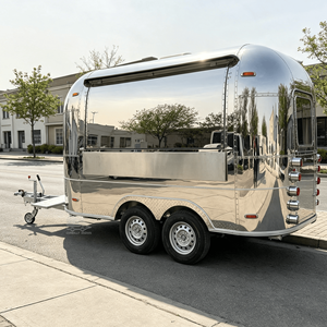 Custom Coffee Cart Stainless Steel Kiosk Outdoor Coffee Cart Stainless Steel Mobile Cafe Truck Bubble Tea Food Truck - Product Image 1