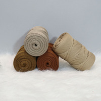 Wholesale Star Poly Color Customized Crochet Flat Belt Yarn Rope 100% Polyester Hollow Strand Dyed Fancy Yarn Standard Count 4mm