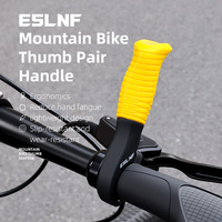 ESLNF MTB Bicycle Bar Ends Ergonomic Mini Thumb Grips 22.2mm Pegangan Setang Sepeda Gunung Nylon Penutup Setang Bagian Dalam Suku Cadang Bersepeda