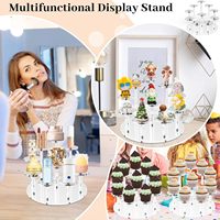 Nuevo Soporte Transparente de Acrílico de 10 Niveles para Cupcakes, Exhibidor de Postres para Fiestas de Cumpleaños y Bodas, Soporte Elevador para Repostería