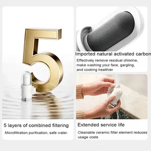 Pré-filtre à eau du robinet Mijia, cartouche filtrante lavable, diatomite, céramique, charbon actif de coque de noix de coco, purificateur d'eau pour robinet - Product Image 2
