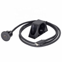 Port de chargeur de câble USB C à montage encastré pour la mise à niveau de modification de voiture accessoires automatiques câble d'extension USB C