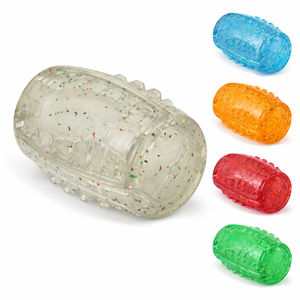 Heavy Duty TPR Rolling Dog Toys Sparkling Aesthetics Chew <b>Roller</b> Toy With Squeaker Pet Accessories Manufacturer EN ASTM Standard - Product Image 1