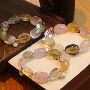 กำไลข้อมือคริสตัลหลากสีรูปทรงไม่สม่ำเสมอ งานแฮนด์เมดแท้จาก Vefiery Jewelry ประดับอัญมณีรูปหัวใจ ดีไซน์หรูหราสำหรับผู้หญิง เครื่องประดับบำบัดรักษา  สั่งซื้อขั้นต่ำจำนวนน้อย  รับสั่งแบบคละแบบ - Product Image 5