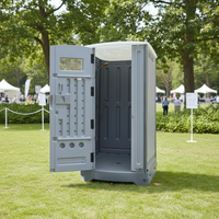 Toilettes portables d'extérieur étanches avec miroir intégré, réglage eau chaude/froide, garantie 5 ans, pour entrepôts et hôtels