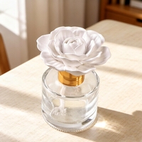 Diffuseur de parfum d'ambiance de luxe 100 ml en verre avec bâtonnets en céramique parfumés et gypse aromatique pour huiles essentielles