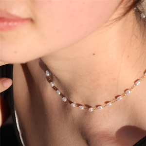 Cadena de Perlas Sueltas de <span class=keywords><strong>Acero</strong></span> <span class=keywords><strong>Inoxidable</strong></span> Chapado en Oro de 18K Estilo Coreano, Resistente al Deslustre, para la Fabricación de Joyas - Product Image 2