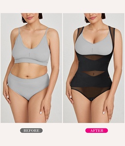 Push-up body met mesh, shapewear, buikverstevigend, billenliftend, tailletrimmer, body shaper voor dames - Product Image 6