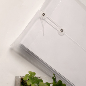 Custom Printed A4 Transparent <b>Document</b> Bags 3D Logo Drawstring PP <b>File</b> Storage Office Organizer Rectangle 0.18mm Thickness - Product Image 3