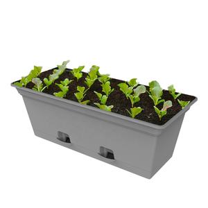 Jardinière <span class=keywords><strong>rectangulaire</strong></span> en plastique PP écologique pour balcon, véranda, jardin, maison, fleurs et herbes - Product Image 1