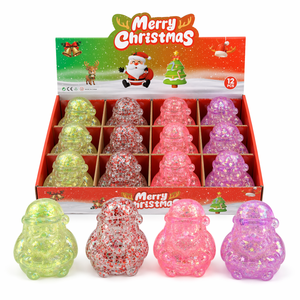 Juguete Sensorial Antiestrés de Navidad con Diseño de Papá Noel, Material TPR, Maltosa, Purpurina, Rebote Lento, Venta al por Mayor, Logotipo Personalizado, OEM, Regalo - Product Image 4