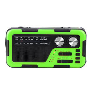 Radio d'urgence portable fiable auto-alimentée avec manivelle et batterie solaire AM/FM NOAA pour la survie - Product Image 1