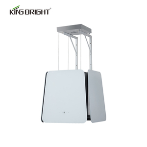 Cappa aspirante a isola moderna ultra bianca senza sfiato, con controllo touch, per cucine di grandi dimensioni - Product Image 2