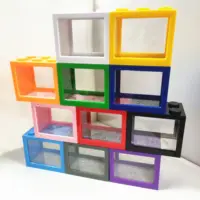 Plastik legos blok para tasarrufu kutuları çocuklar için doğum günü çocuk günü DIY hediye seti boş gölge para bankaları süblimasyon teneke kutu