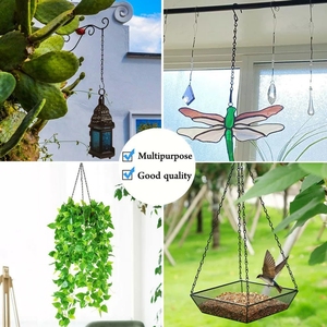 Metal Minimalist Square <strong>Plant</strong> Hanger Iron Flower <strong>Pot</strong> Large Hanging Chain <strong>Hook</strong> Durable Lightweight Welding Structure for Garden - Product Image 6