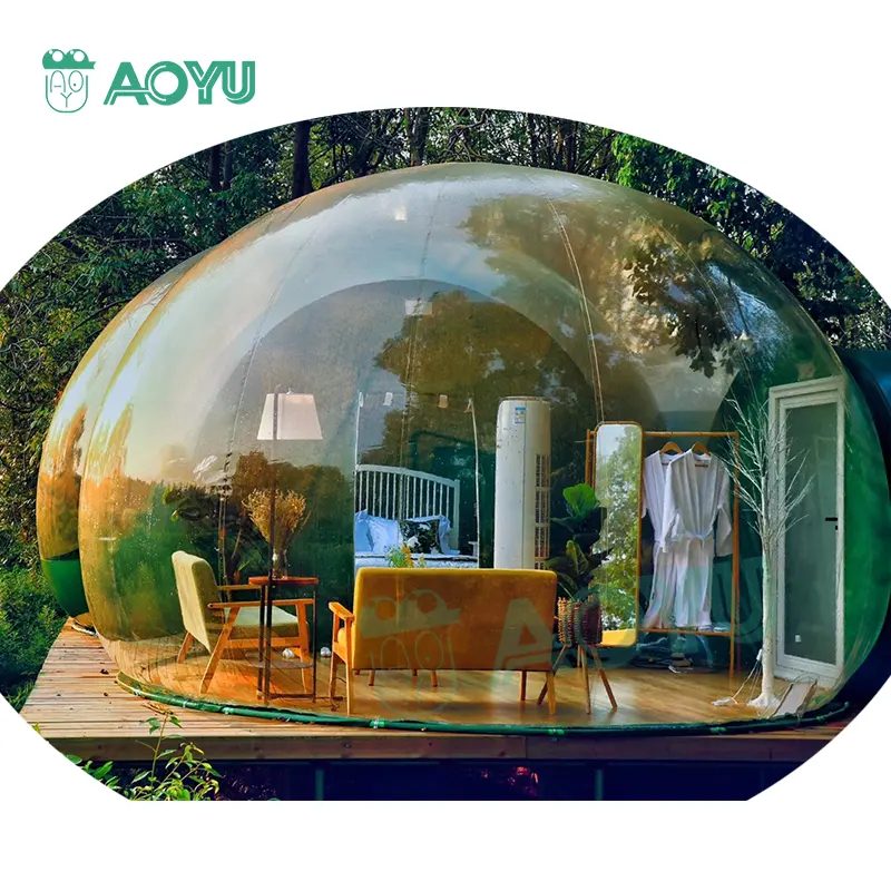 AOYU 2024 vendita calda gonfiabile per feste a cupola palloncino a bolle 4m per le date di affitto trasparente per picnic