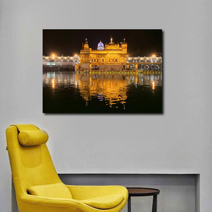 <span class=keywords><strong>Impressionniste</strong></span> <span class=keywords><strong>aquarelle</strong></span> Palais d'Or Scène nocturne Impression haute définition Affiche Décoration intérieure Grande toile murale Peinture sur toile - Product Image 4