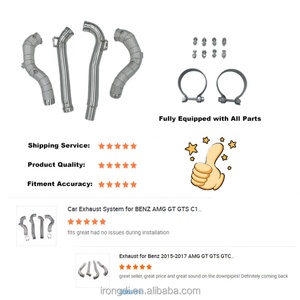 High Performance Exhaust Downpipe for Mercedes Benz AMG GT GTC GTS GTR 4.0T 2015-2017 Straight Pipe - Product Image 6