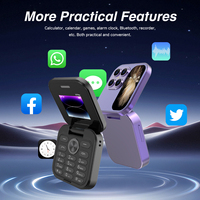 Teléfono Celular Plegable Mini I17 Pro Barato, 2G GSM 850/900/1800/1900, Doble SIM, Cámara, Tipo-C, Bluetooth, Teléfono Móvil Pequeño con Funciones
