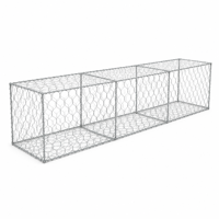 Panier Gabion 3x1x1m Galvanisé à Chaud, Fil 120x150mm, Diamètres de Fil 2.7/3.0/3.05/3.4/3.9/4.0mm, pour Travaux de Protection des Lagoons et des Cotes, avec Option de Découpe
