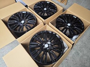 Jantes en alliage noir brillant de 22 pouces, 5x108, 5x120, roues de voiture de tourisme pour <span class=keywords><strong>range</strong></span> <span class=keywords><strong>rover</strong></span> <span class=keywords><strong>evoque</strong></span>, jantes de voiture, vente en gros - Product Image 5