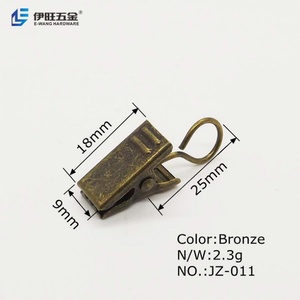 YIWANG Factory Supply Bronze <b>Hook</b> <b>Clip</b> Accessories Curtain Rings <b>Hooks</b> <b>Clips</b> for Curtain - Product Image 3